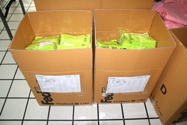 箱詰めしたシャツ