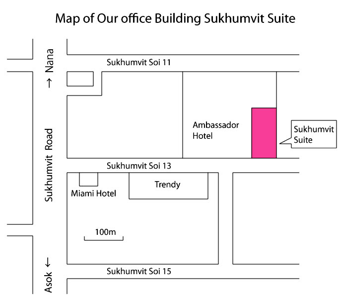 弊社オフィスの地図